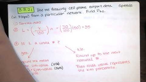 Problem 3.3.21 - Find the 70th percentile in a given data set. - Statistics HW Help