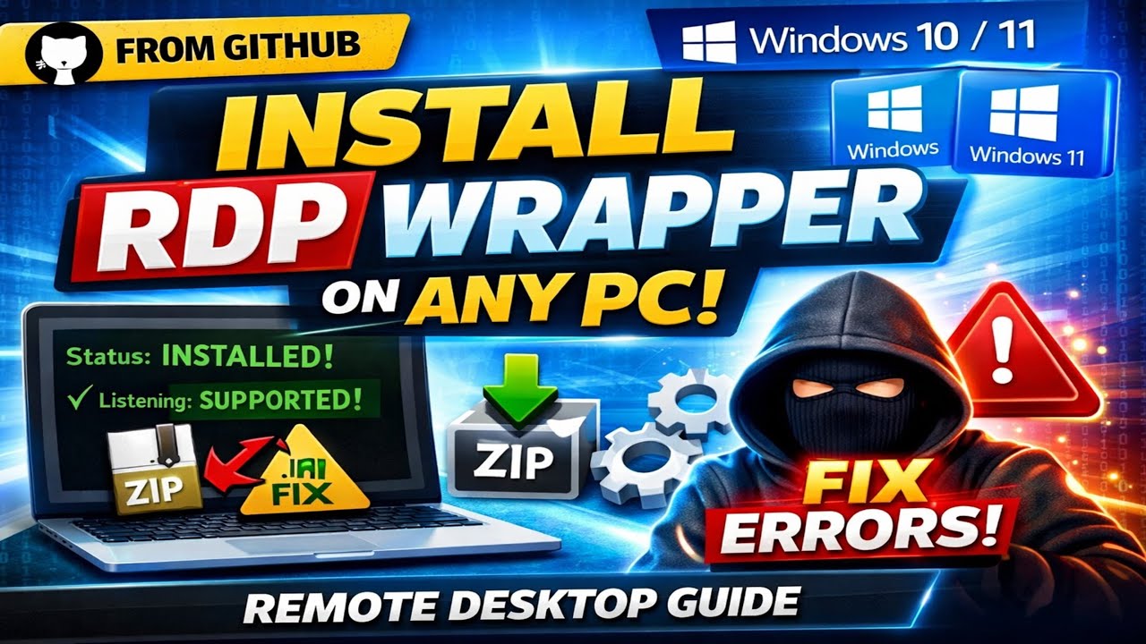 RDP Wrapper Full Installation Guide | Enable Multiple RDP Users