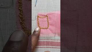 ✅ Aari Class - Net Fixing #aari work # basic stitches #for beginners #youtube# Shorts #in tamil