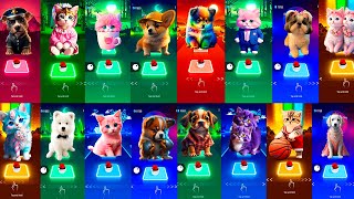 ALL CUTE CATS VS DOGS - IMAGINE DRAGONS - WAKA WAKA - SAVAGE LOVE - SHAPE OF YOU TILES HOP EDM RUSH