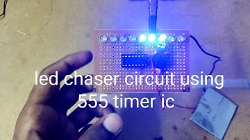 How to make led chaser circuit using 555 timer ic and cd4017 ic