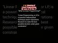 Meaning of Linear Programming in OR | OR Simplified | OR Basics Guides #shorts