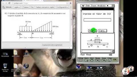 VIGAS MEDIANTE CASIO CLASSPAD2