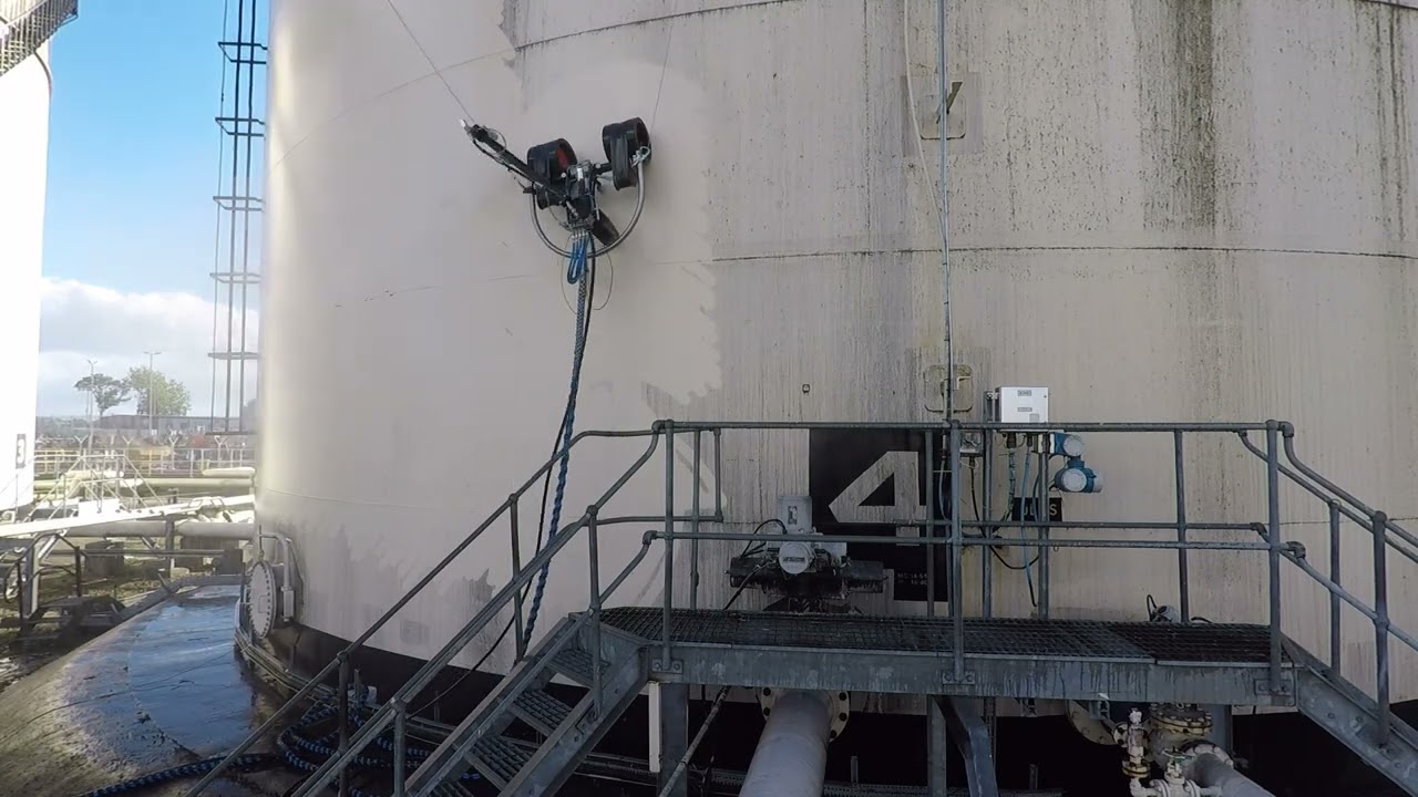 Tank Cleaning Robot In Action On Storage Tank in Manchester ATEX Zone II YouTube