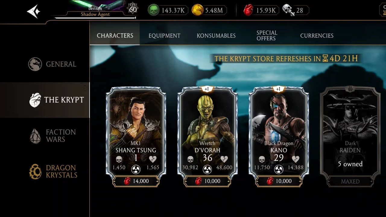 Krypt Store Mk1 Shang Tsung