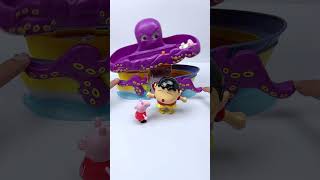 Satisfying Review Miniature Pup Squad Rescue Peppa and Shinchan ASMR Toy Video #shorts