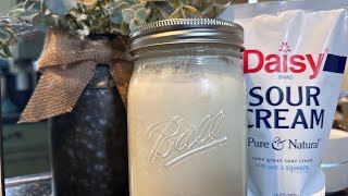 Homemade Sour Cream! Easy! Easy! Recipe in Description Below ⬇️ 😊