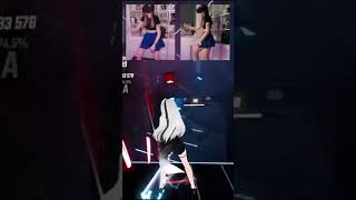 CUTE GIRL HAVING FUN IN BEAT SABER TO AWESOME SONG #Shorts #BeatSaber