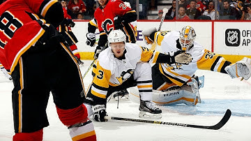 Matt Murray dives across to rob Neal of a sure goal