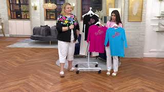 Quacker Factory Love is in the Air Waffle 3/4 Sleeve Top on QVC