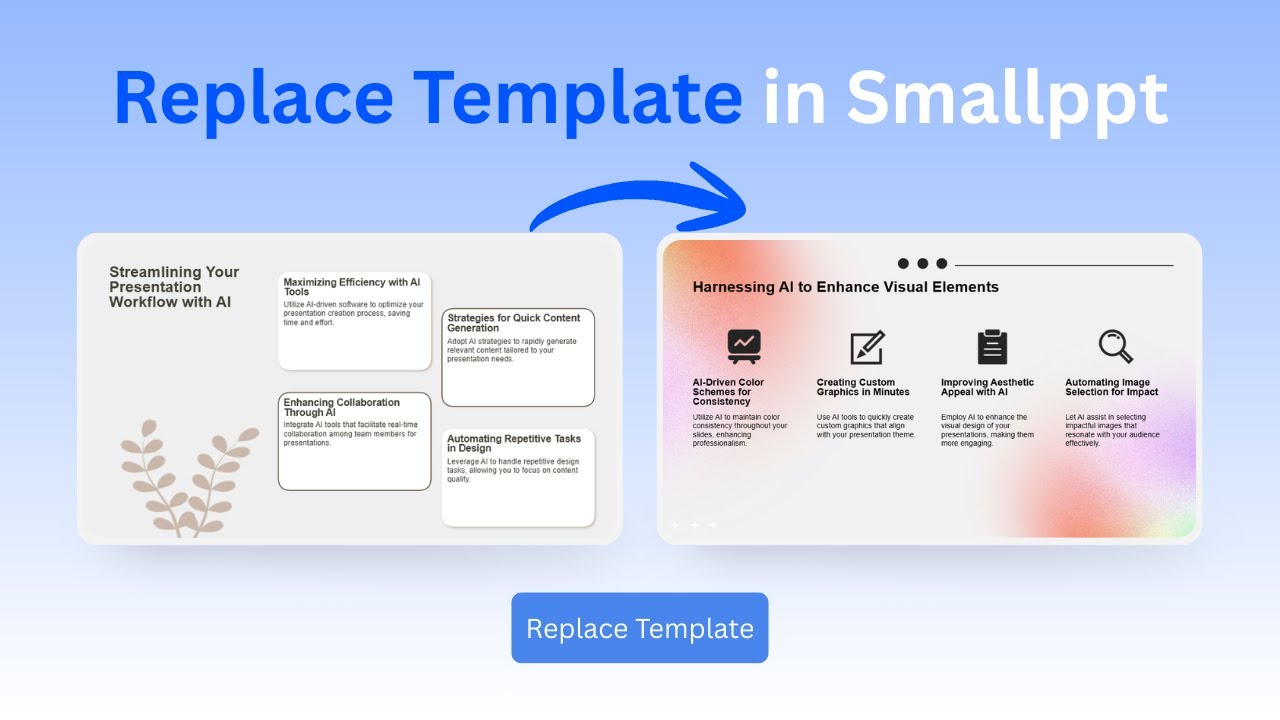 How to Replace Slide Templates in One Click in Smallppt - YouTube