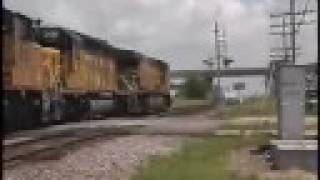 Union Pacific at Rochelle and Alco C420 With M5