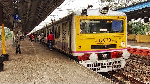 Conventional Electric Multiple Unit local train entered with dignity at station