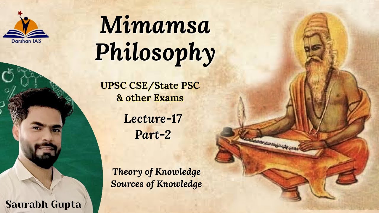 Mimamsa Philosophy Part 2 Sources of Knowlwdge for UPSC/State PSC & other Exams