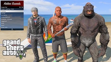 GTA 5: Addonpeds Bodyguard Menu | Spawn Enemy Or Ally Give Extra Strength And Speed | GMZ STUDIO