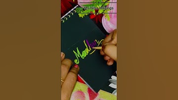 Madhan name 📝#calligraphy #magic #art #viral #shorts #trending #name#creative#writing #satisfying