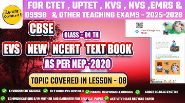 |Class 4 EVS | Lesson 9: Different Lands Different Lives|NEP 2020 Based|CTET 2025| learn Constant