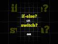 Stop Confusing If-Else & Switch! #java #programming #shorts