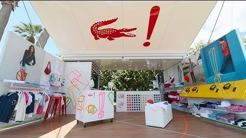 lacoste LIVE shipping container pop-up shop at coachella