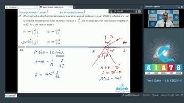 AIATS TEST 06 Code A&B For XII Studying Students PHYSICS JEE Main 2019 Q26 to 30