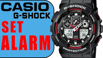 How to set ALARM on G-shock module 5081 GA 100 Series in 60 seconds (4K Manual)