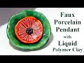 Coloring Translucent Liquid Clay with Pastels - Porcelain Pendant Tutorial