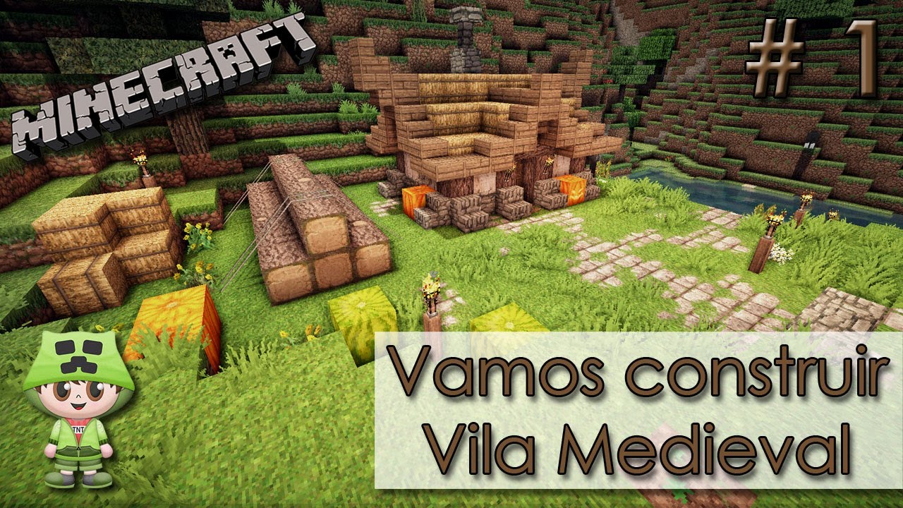 Minecraft vamos construir uma vila medieval 1 youtube