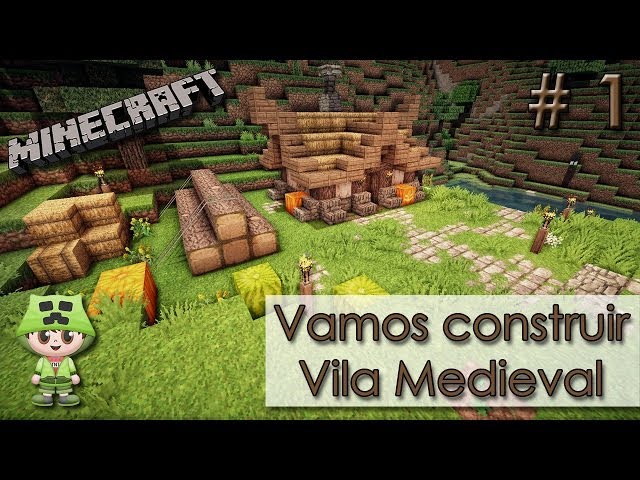 ⛏️ Como Construir Uma Vila Medieval, Minecraft, Muralha da Vila ⛓, Inscreva-se no meu canal do  para ver os vídeos antes de todo mundo  ♥