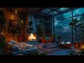 Soothing 8-Hour Rain, Thunder and Fireplace Sounds for Relaxing Sleep Ambience ⚡💤