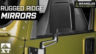 Jeep Wrangler Rugged Ridge Black Mirrors (1987-2002 YJ & TJ) Review &  Install - YouTube