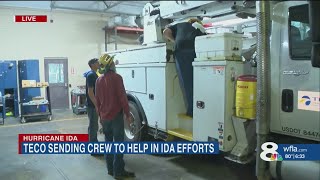 TECO crews driving from FL to LA to help with Hurricane IDA aftermath