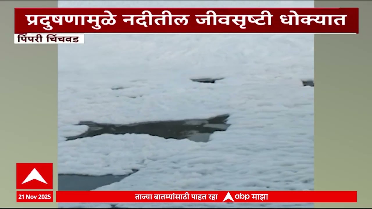 Pawana River Pollution : पवना नदी प्रदूषणाच्या विळख्यात, रसायनयुक्त पाणी सोडल्याचा परिणाम