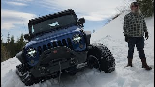 Checking snow depths.  What could go wrong?