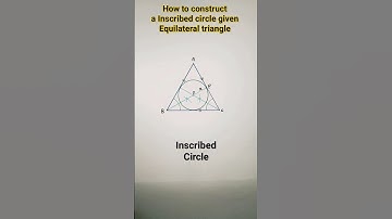 how to construct inscribed circle given equilateral triangle#inscribed circle#easy#shorts#viral