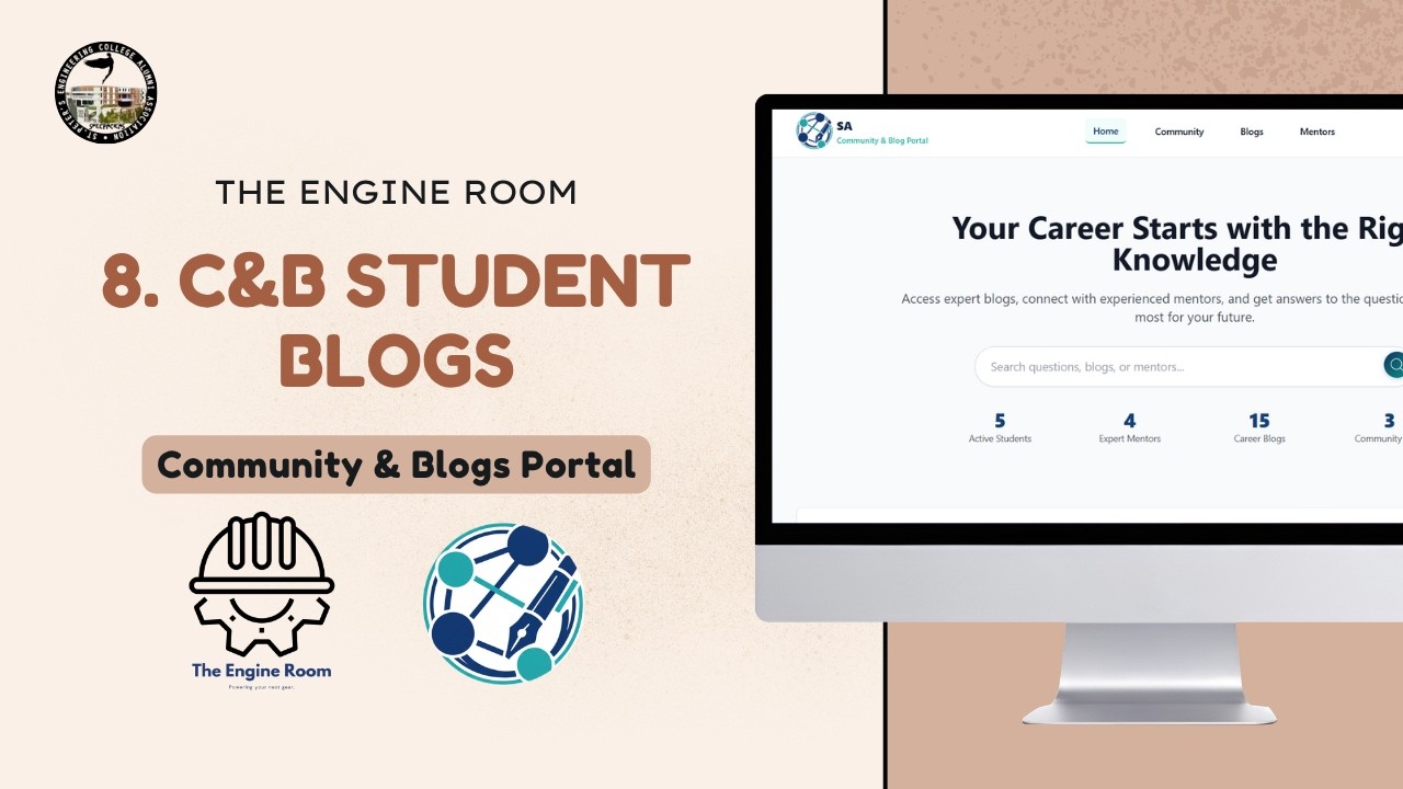 8  C&B STUDENT BLOGS || Community & Blogs Portal || The Engine Room