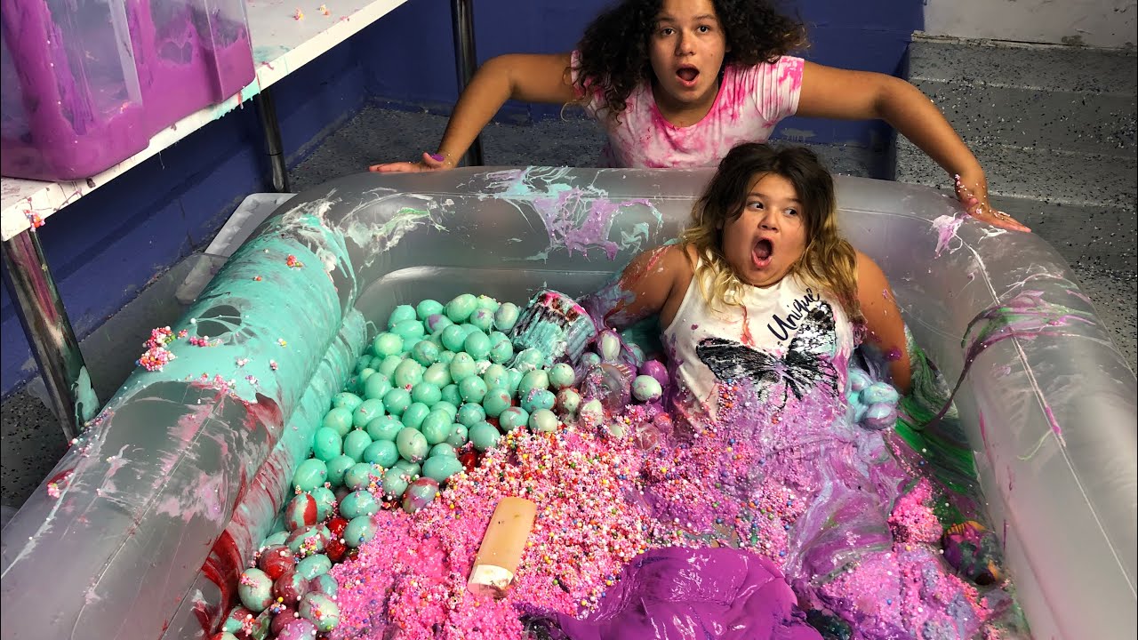 Mixing All Our Giant Slimes In A Pool Giant Slime Smoothie