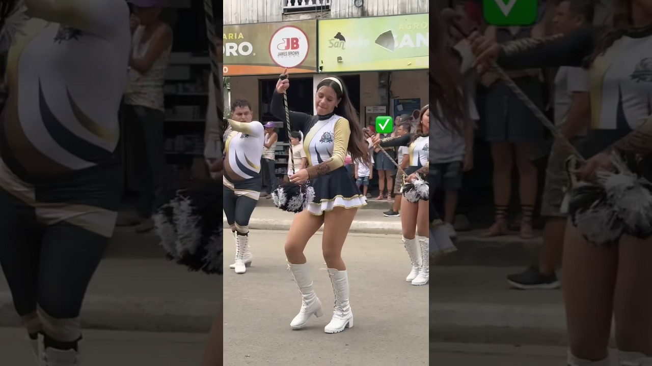 When the Baton Twirler Brings the Fun to the Parade 🎶😎🎈 
