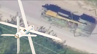 Удар дрона Ланцет-51 в САУ Богдана Украины и её обзор