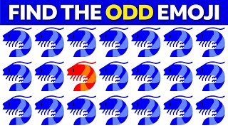 Finden Sie ODD One Out 🦐 | Emoji-Quiz | Leicht, Mittel, Schwer, Unmöglich