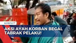 Tak Terima Motor Anaknya Dirampas, Ayah Korban Berhasil Tabrak Pelaku Begal di Ciracas!