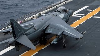 東シナ海に展開する強襲揚陸艦 中国を牽制 (AV-8Bハリアー, MV-22Bオスプレイ)