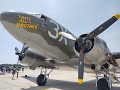 Texas Commemorative Air Force WW2 C-47 flying in jump seat, Memorial weekend 2023