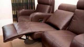 Frontrow Home Cinema Seating Brown Leather