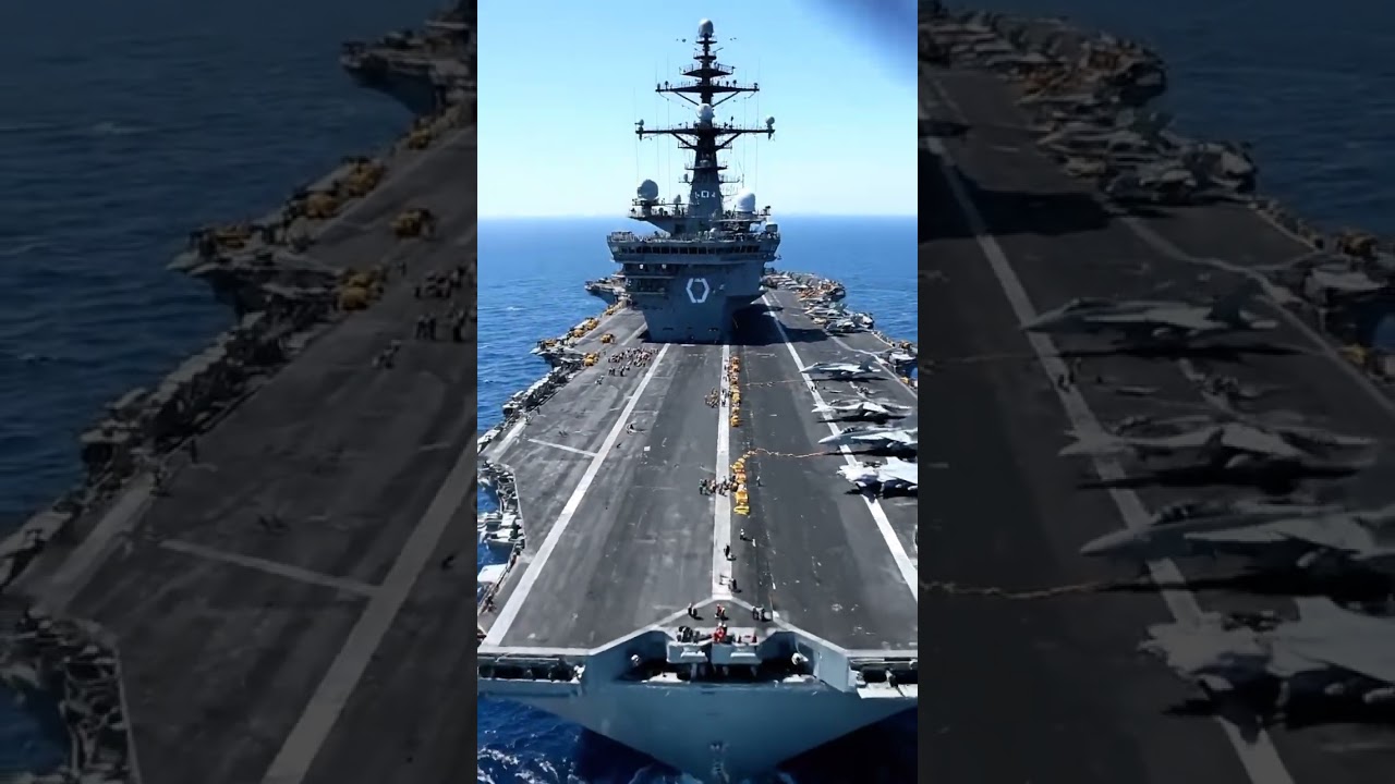 Helicopter View of a $13 Billion Aircraft Carrier 😳 