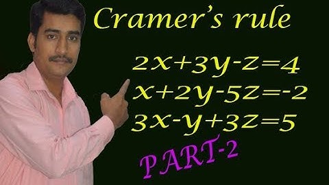 Solve for z using Cramer