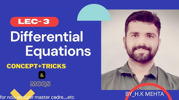Differential Equations concept plus tricks 3