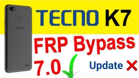 Tecno K7 frpbypass/remove google account without pc 2022