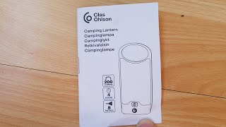 Clas Ohlson Rechargeable LED Camping Lantern Instruction Manual