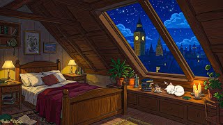 it's summer 1950's london night with oldies playing in another room for relax & sleep
