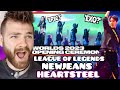 Worlds 2023 Finals Opening Ceremony | LEAGUE OF LEGENDS | NewJeans x HEARTSTEEL &amp; More! | REACTION!